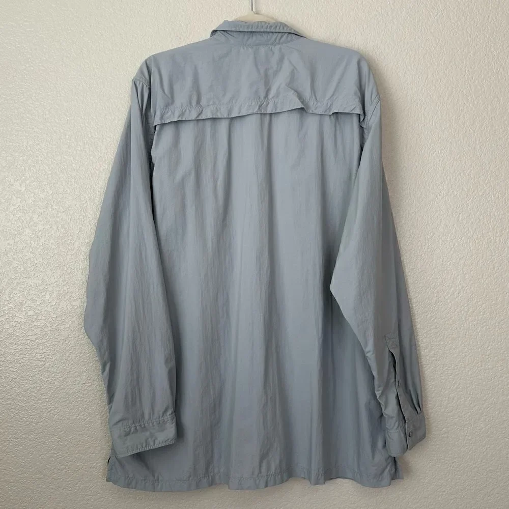 The North Face Men’s Light Gray Button Down Fishing Shirt, Size XXL